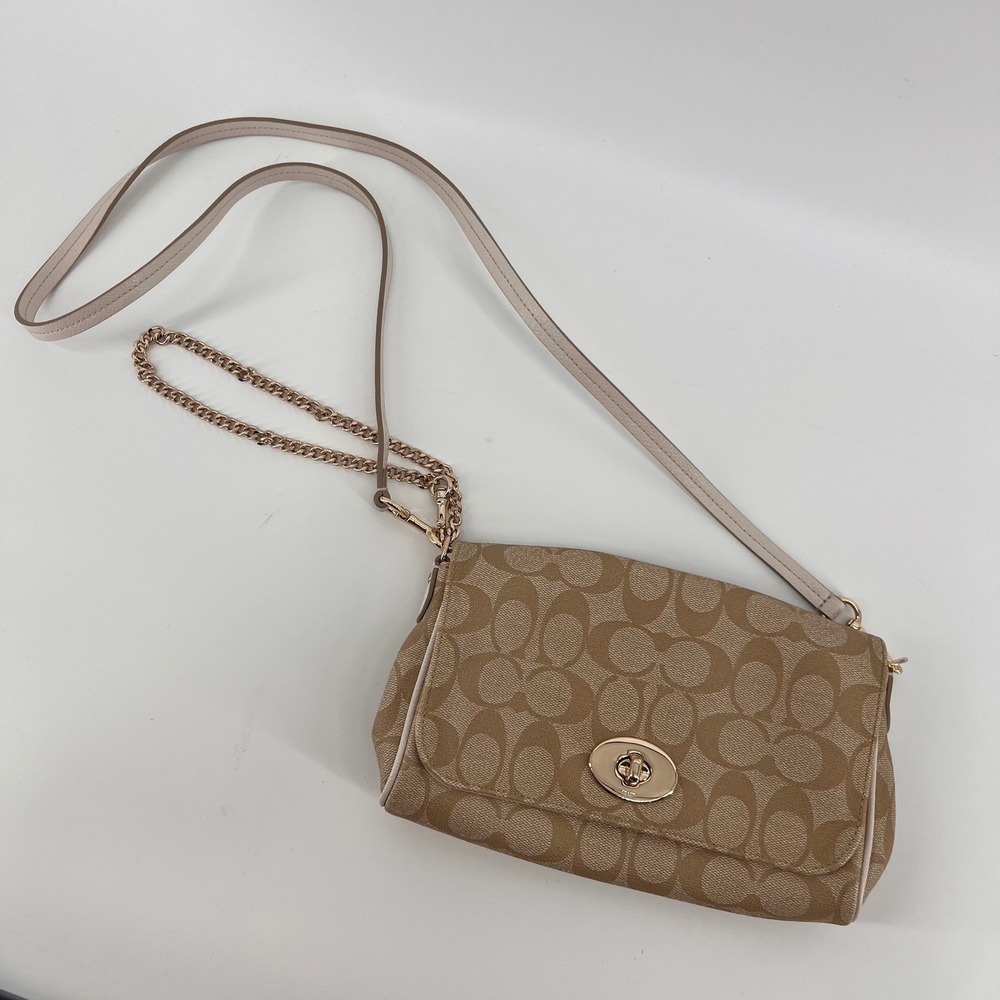 Coach Womens OS Ruby Crossbody Bag Monogram Turnlock Chic Classic